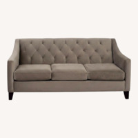 Max Home Light Gray Velvet 3+ Seater Sofa
