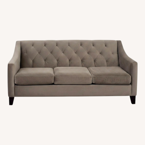 Used Max Home Light Gray Velvet 3+ Seater Sofa for sale on AptDeco
