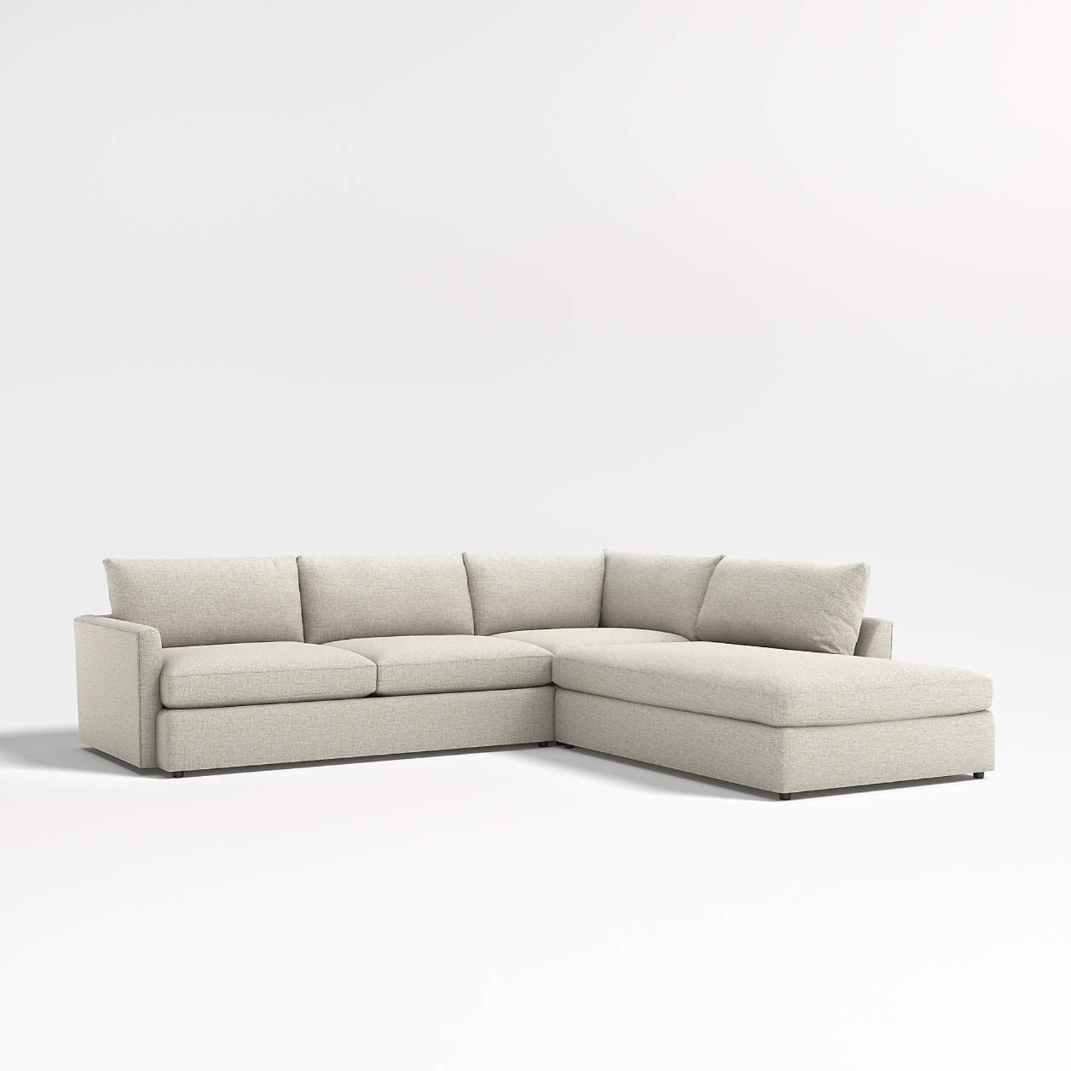 Crate & Barrel Light Brown 2 Piece Sectional - image-4