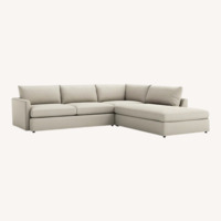 Crate & Barrel Light Brown 2 Piece Sectional
