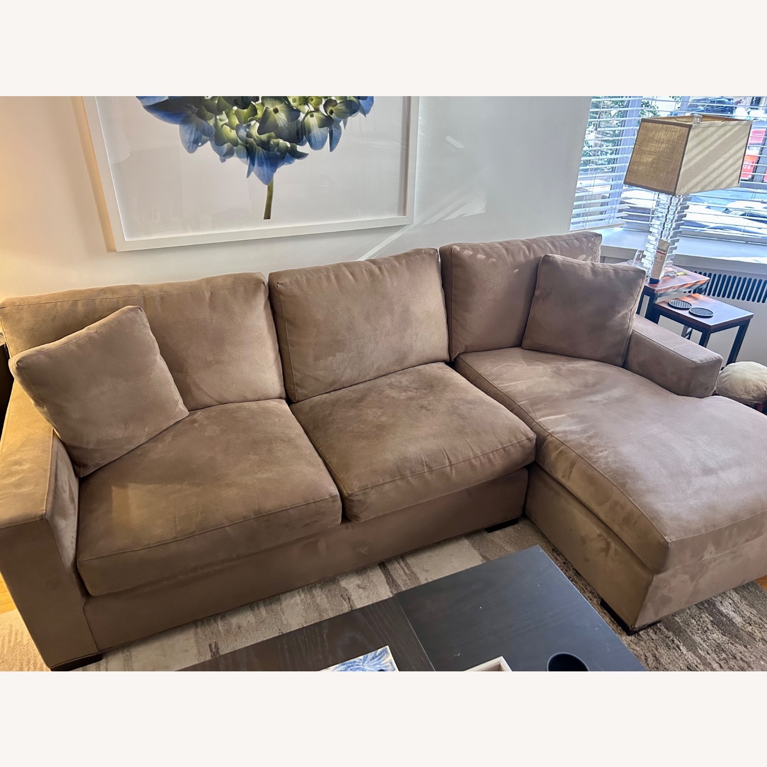 Crate & Barrel Axis Light Brown 2 Piece Sectional - image-3