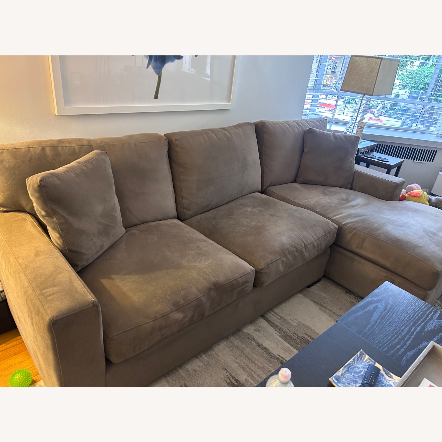 Crate & Barrel Axis Light Brown 2 Piece Sectional - image-2