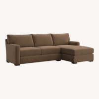 Crate & Barrel Axis Light Brown 2 Piece Sectional