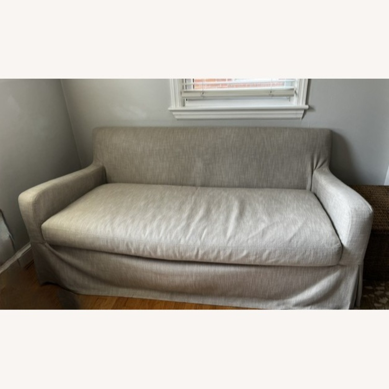 Restoration Hardware Belgian Slop Arm Sofa in Performance Linen - image-3