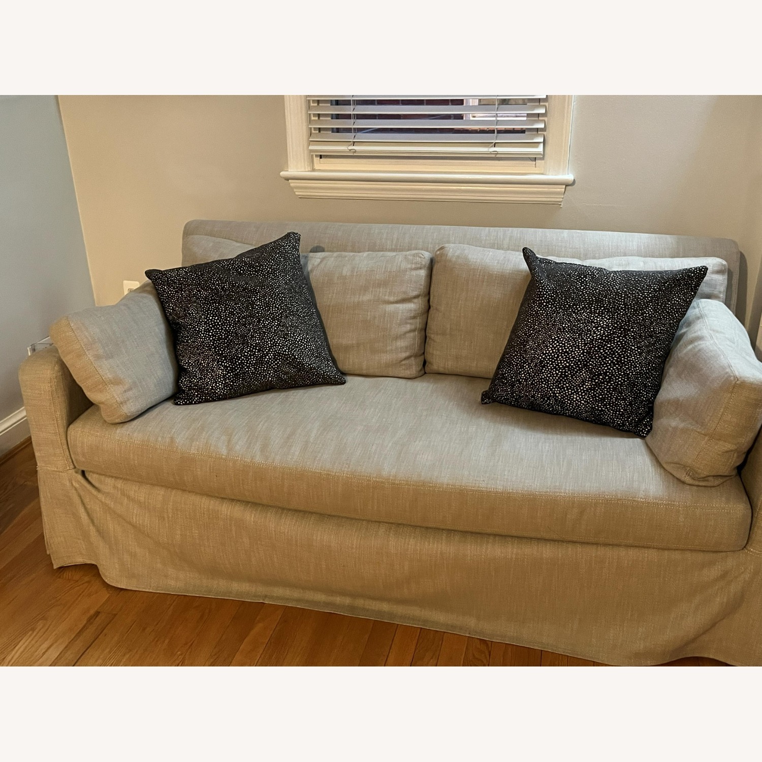 Restoration Hardware  Belgian Slop Arm Sofa in Performance Linen - image-5