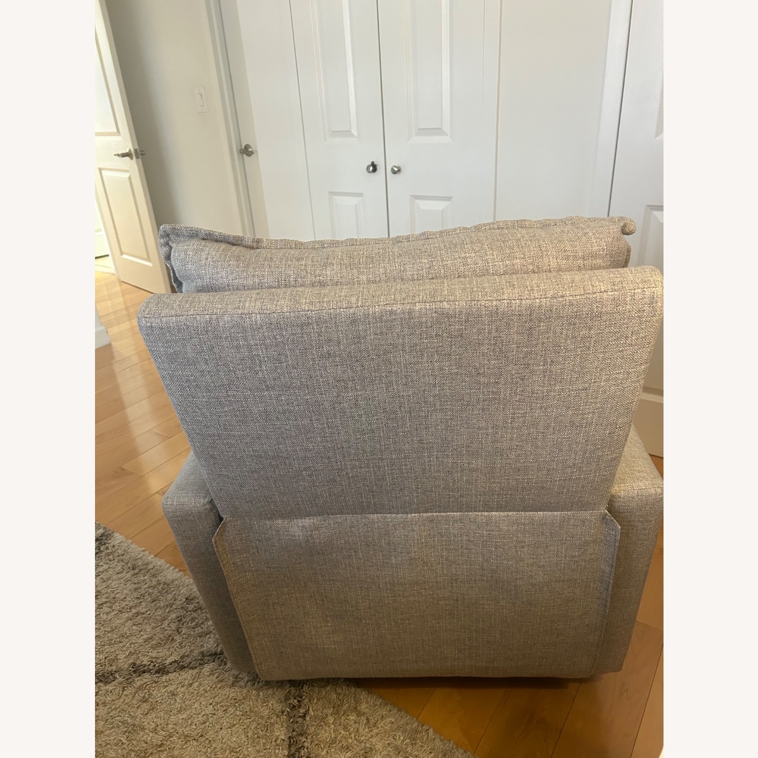 Pottery Barn Paxton Light Gray Recliner - image-4