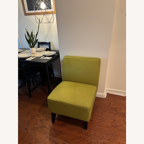 Used Vibrant Green Fabric Accent Chair for sale on AptDeco