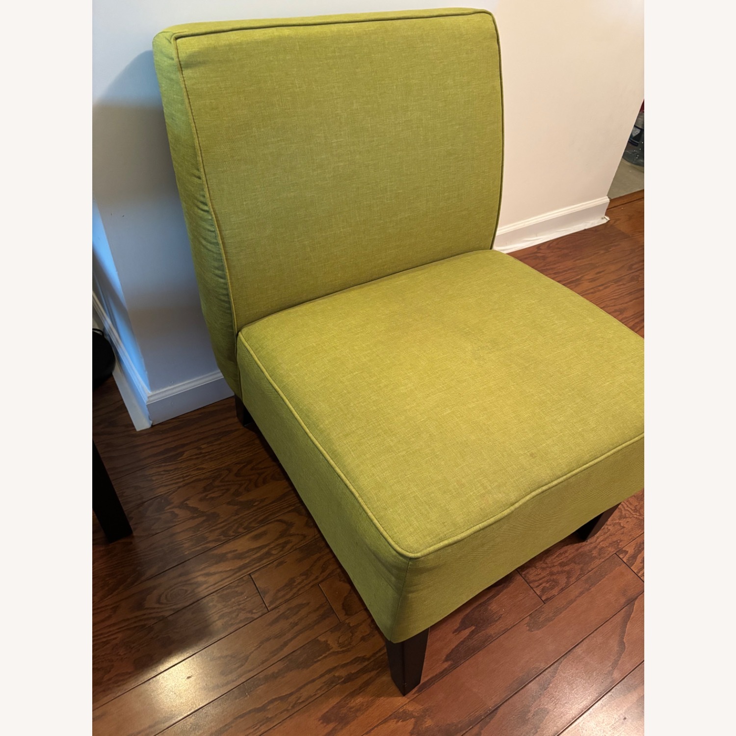 Vibrant Green Fabric Accent Chair - image-4
