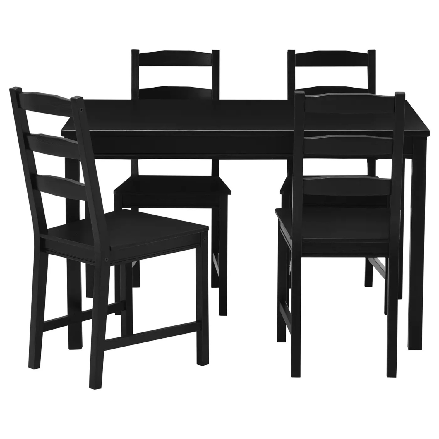 IKEA JOKKMOKK Black Wood Dining Table and Chairs - image-7