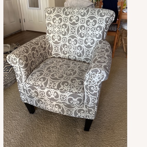 Used Wayfair Light Gray Fabric Accent Chair for sale on AptDeco