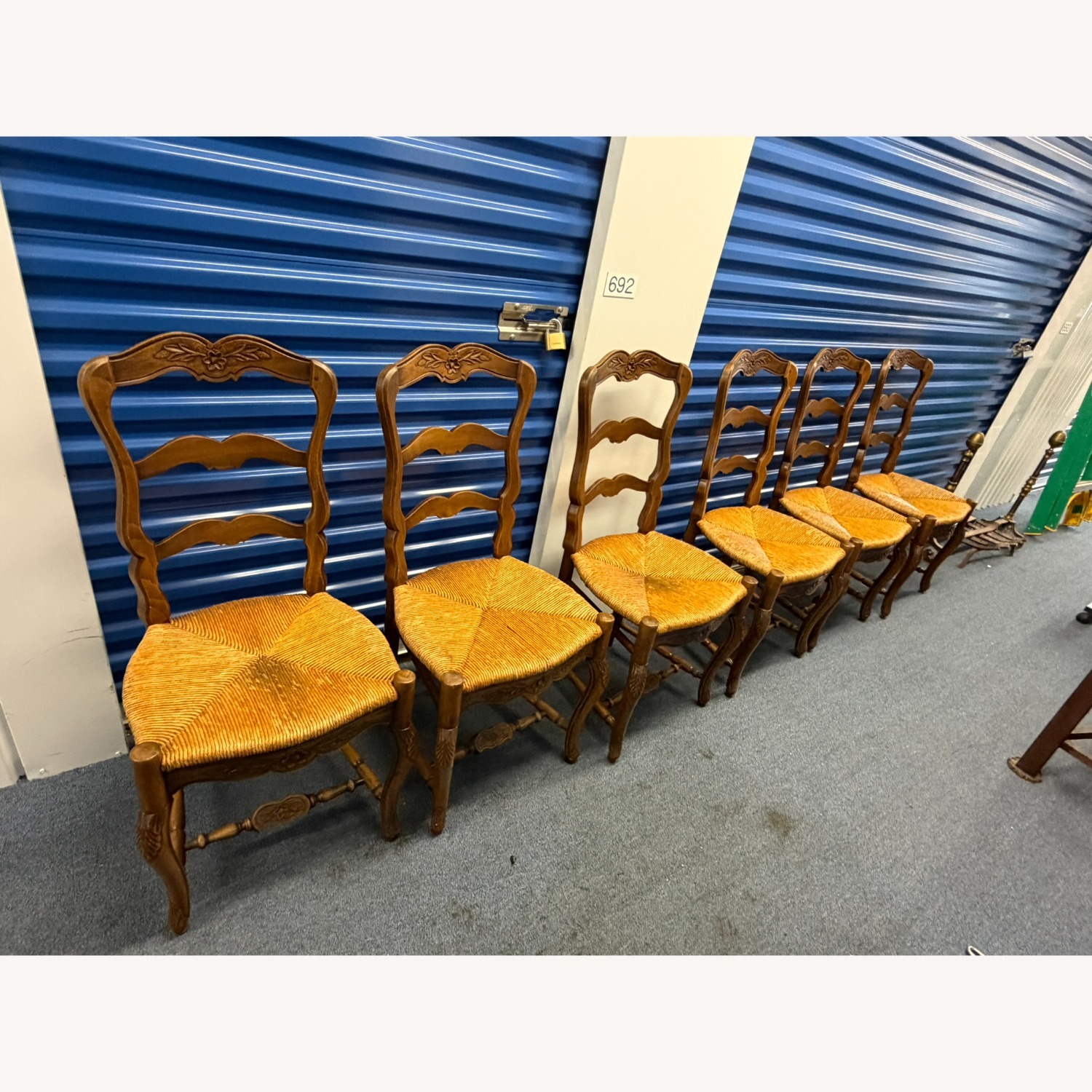 Vintage/Antique Natural Wood Dining Chairs - image-1