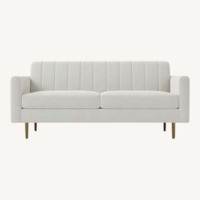 West Elm Olive 71" Swoop Arm Channel Back Sofa