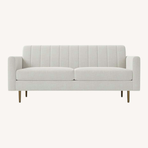 Used West Elm Olive 71" Swoop Arm Channel Back Sofa for sale on AptDeco