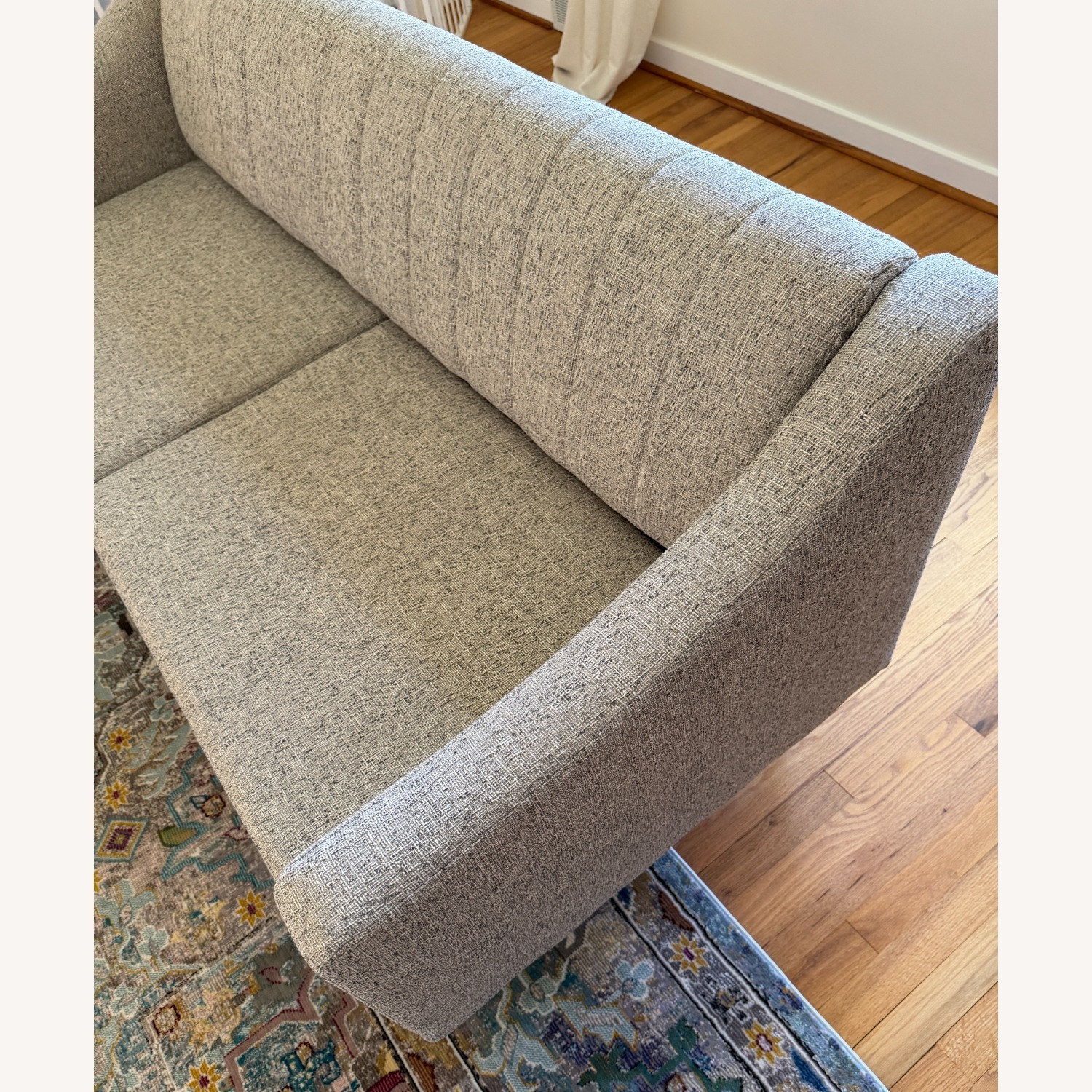 West Elm Olive 71" Swoop Arm Channel Back Sofa - image-2
