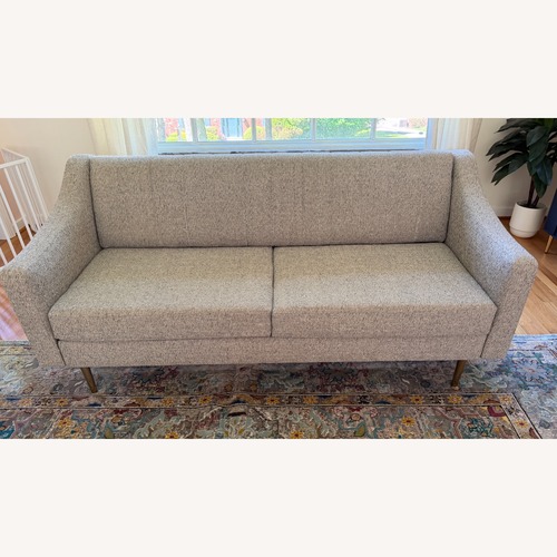 Used West Elm Olive 71" Swoop Arm Channel Back Sofa for sale on AptDeco