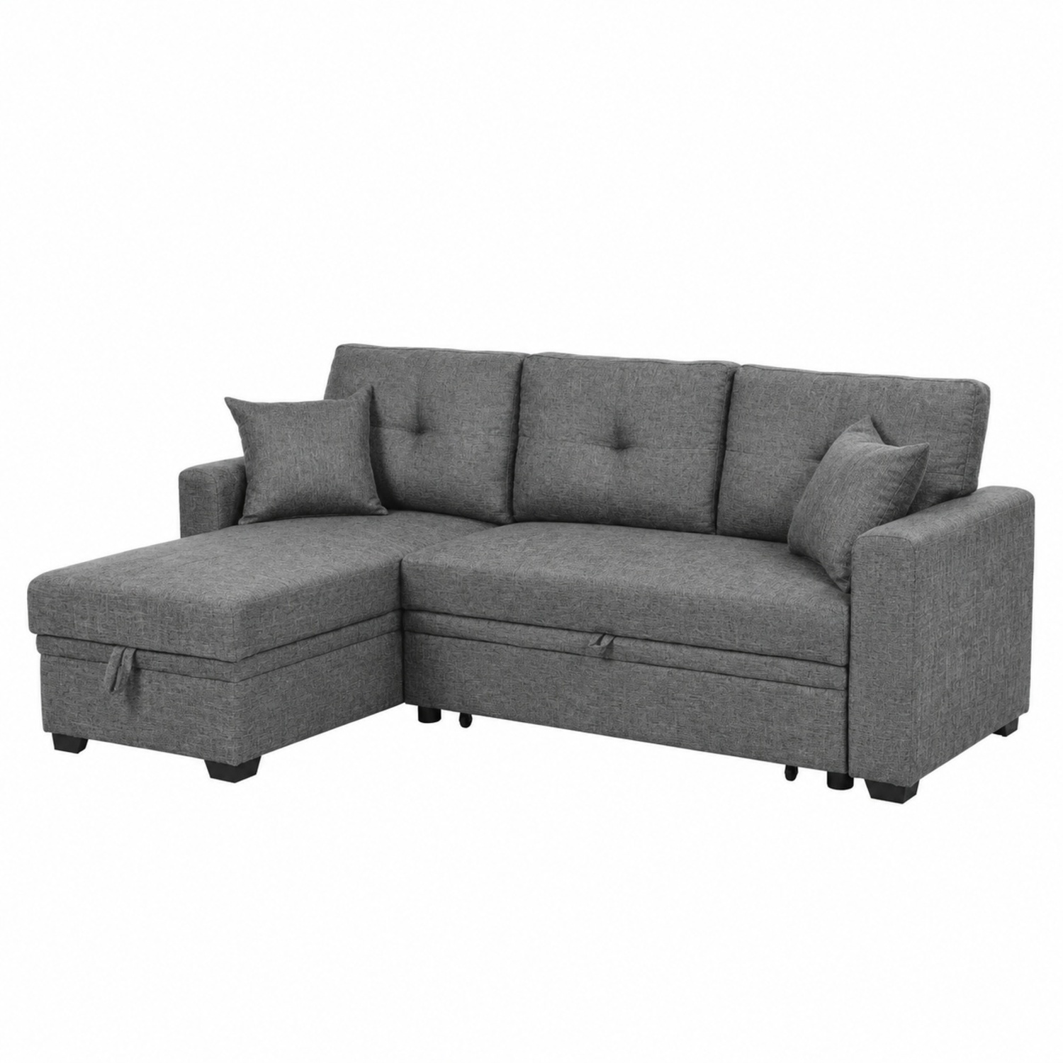 Wayfair Blue Linen Sleeper Sofa - image-4