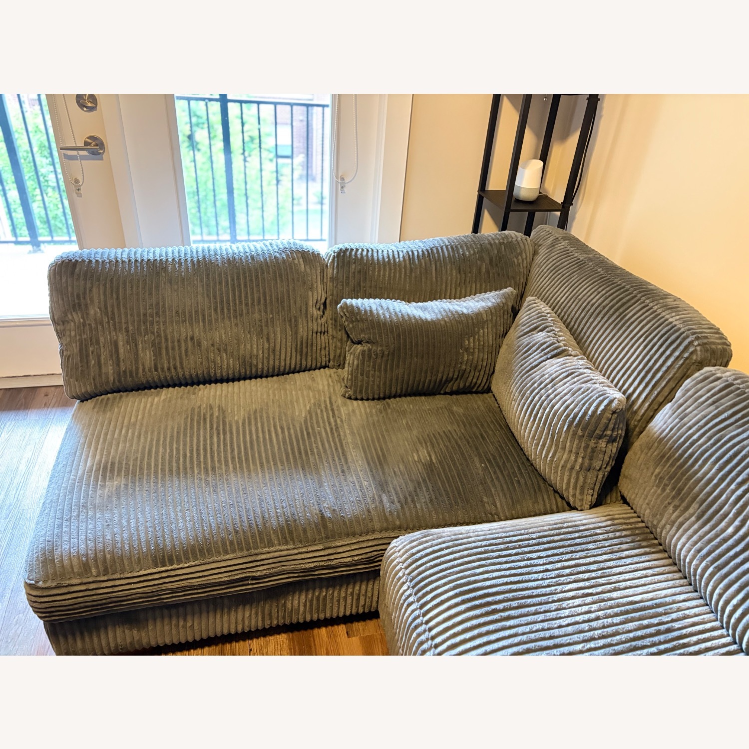 Wayfair Modern Corduroy Sectional with Chaise and Ottoman - image-5