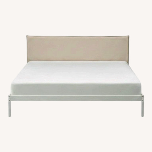 Used Kleppstad White Queen Bed for sale on AptDeco