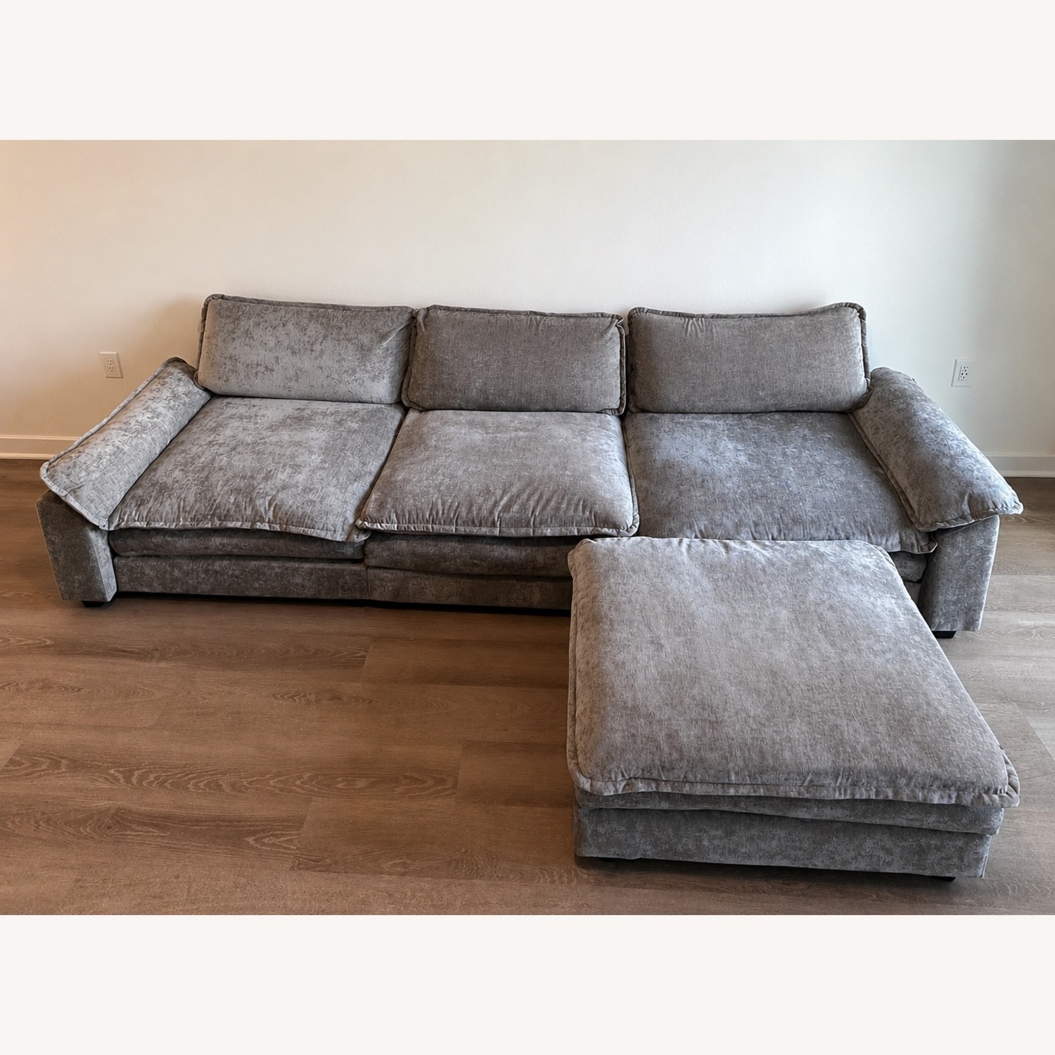 Walmart Light Gray 3+ Piece Sectional - image-1