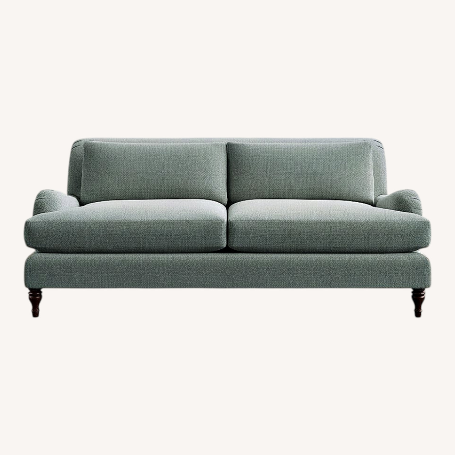 Pottery Barn Gray Microsuede 80” Sofa - image-0