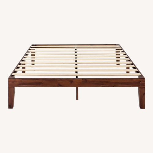 Used Amazon Dark Brown Queen Bed for sale on AptDeco