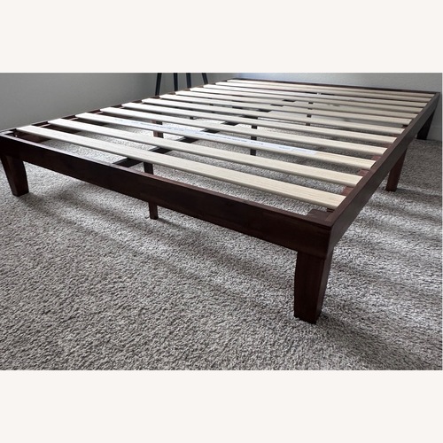 Used Amazon Dark Brown Queen Bed for sale on AptDeco