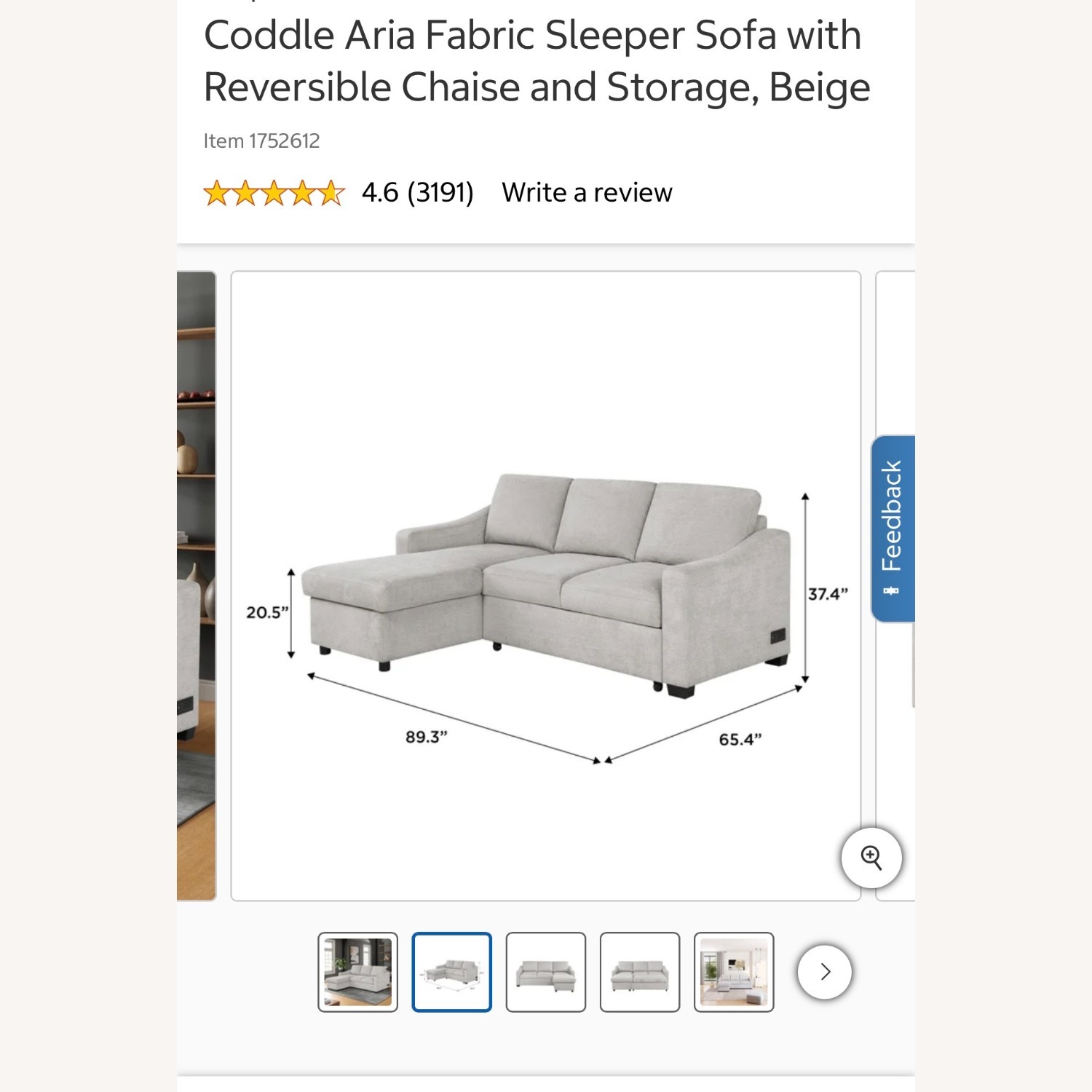 Sleeper Sofa with Reversible Chaise and Storage - image-4