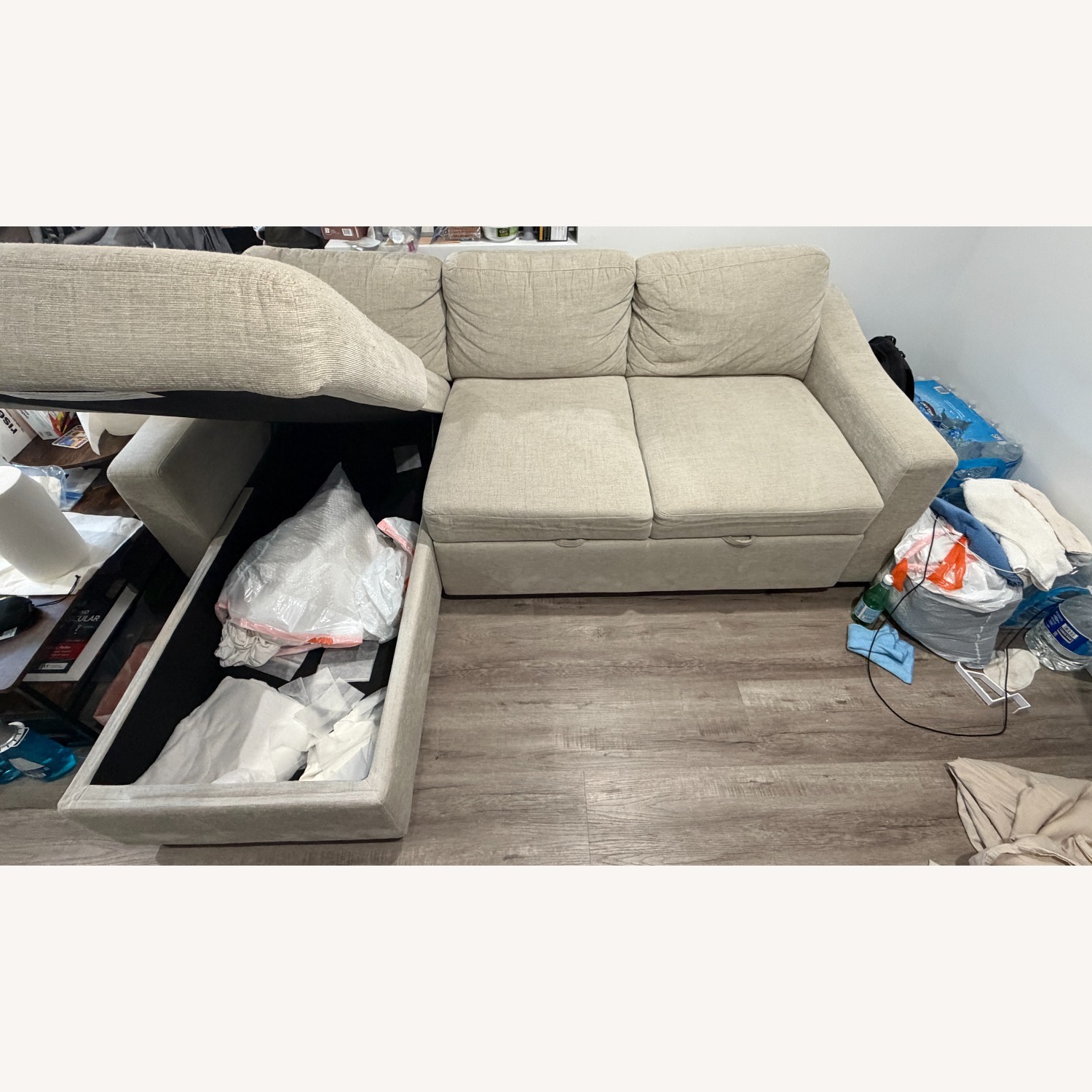 Sleeper Sofa with Reversible Chaise and Storage - image-3