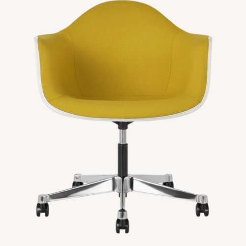 Used Eames Office Pair Vintage Eames Cushion Tiltable Shell Armchair for sale on AptDeco