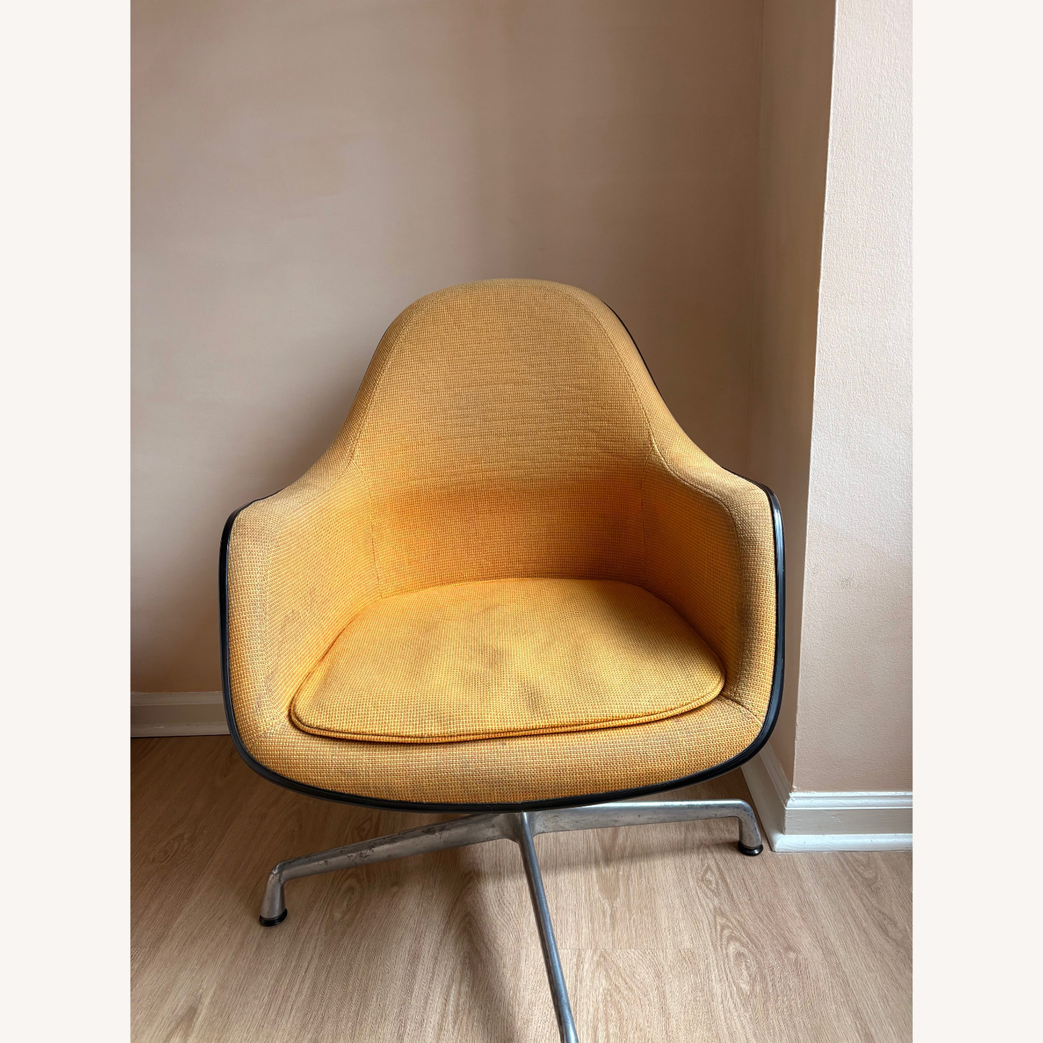 Eames Office Pair Vintage Eames Cushion Tiltable Shell Armchair - image-8