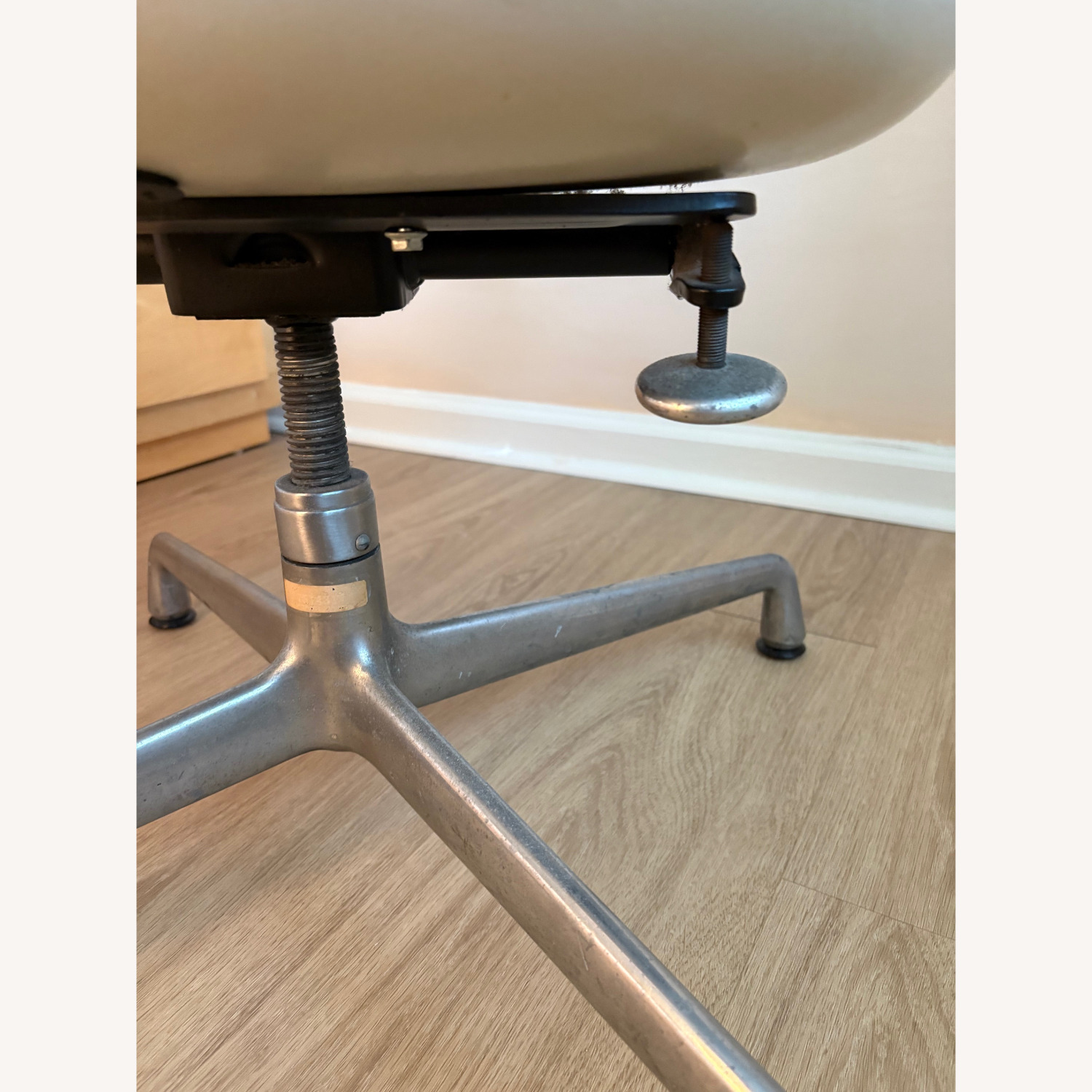 Eames Office Pair Vintage Eames Cushion Tiltable Shell Armchair - image-6