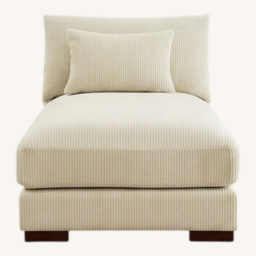 Used Wade Logan White Chaise Lounge for sale on AptDeco