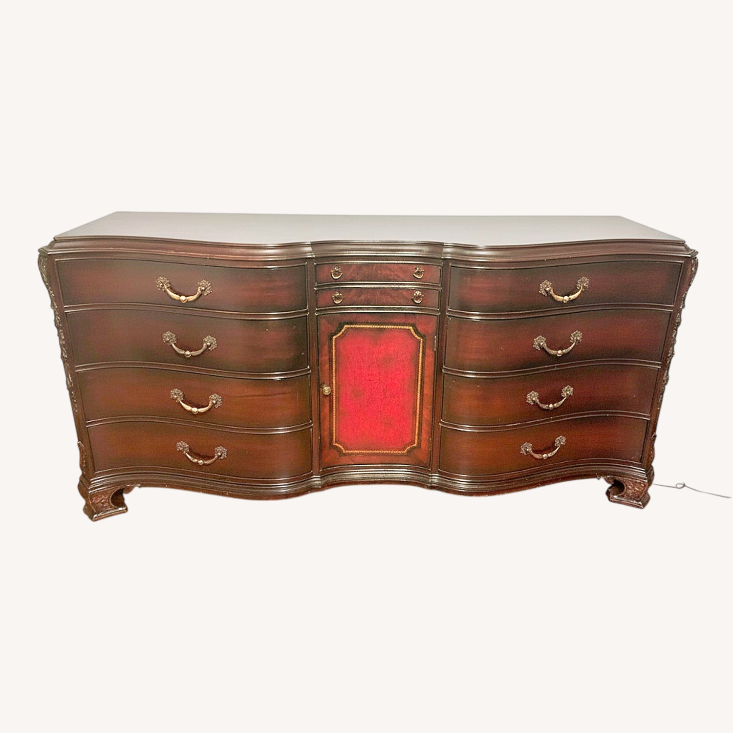 Antique Serpentine Mahogany Dresser/Sideboard - image-0