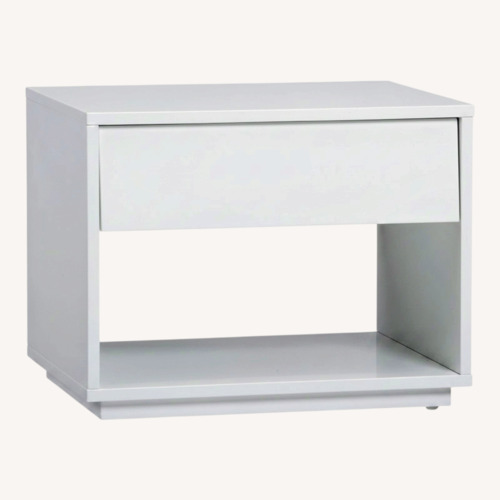 Used CB2 White Lacquer Nightstand for sale on AptDeco