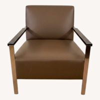 Dark Brown Leather Armchair