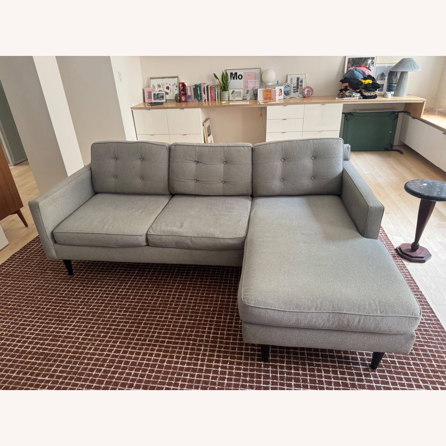 West Elm Light Gray Fabric 2 Piece Sectional - image-1