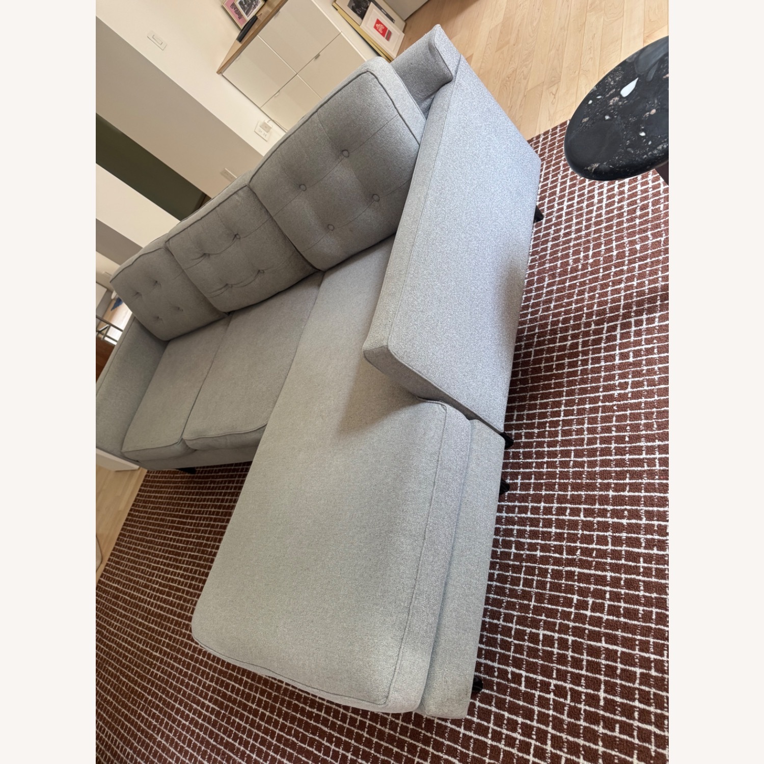 West Elm Light Gray Fabric 2 Piece Sectional - image-6
