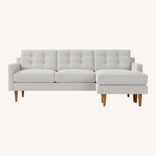 Used West Elm Light Gray Fabric 2 Piece Sectional for sale on AptDeco