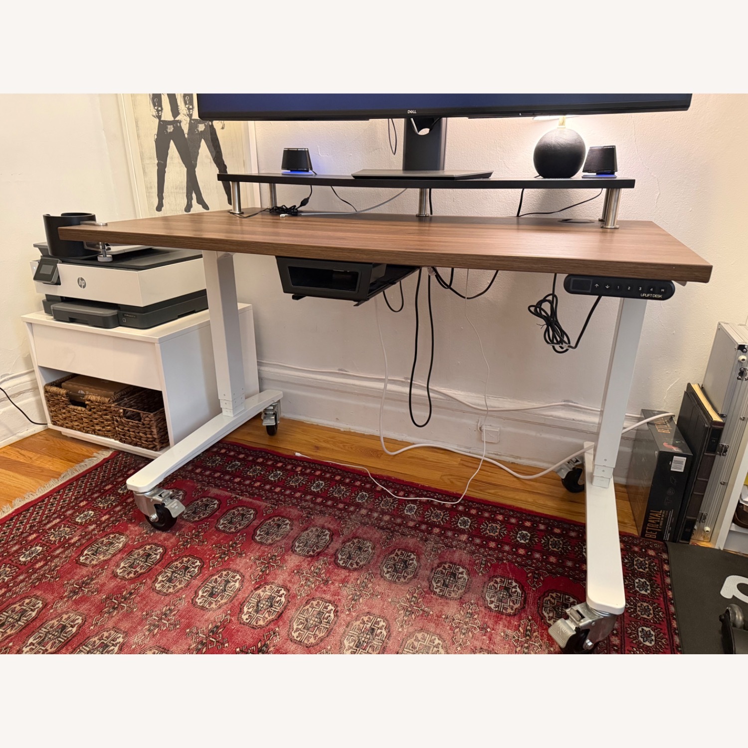 Uplift Standing Desk White Wood Veneer Desk - image-2