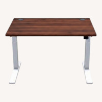 Uplift Standing Desk White Wood Veneer Desk