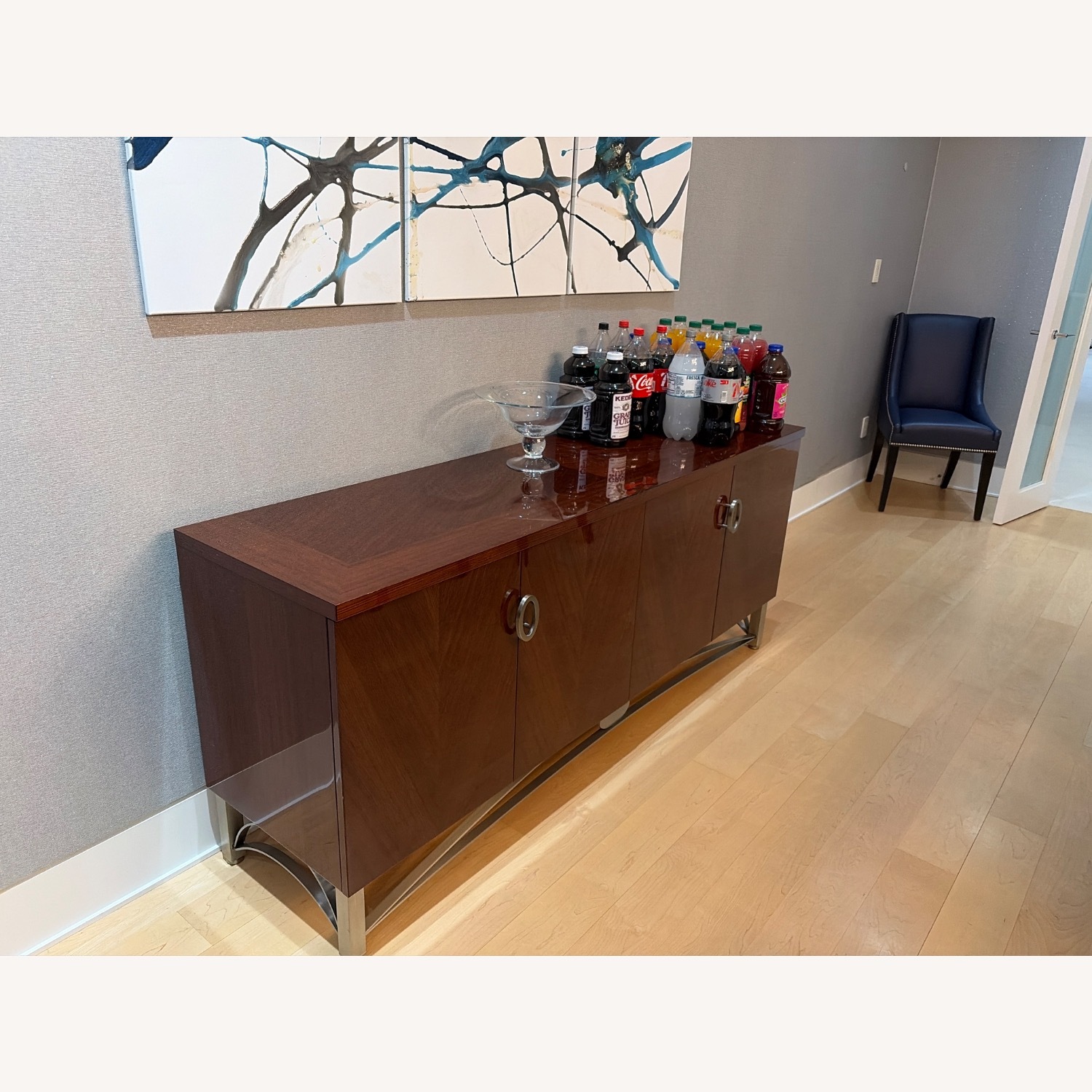 Dark Brown Wood Sideboard - image-2
