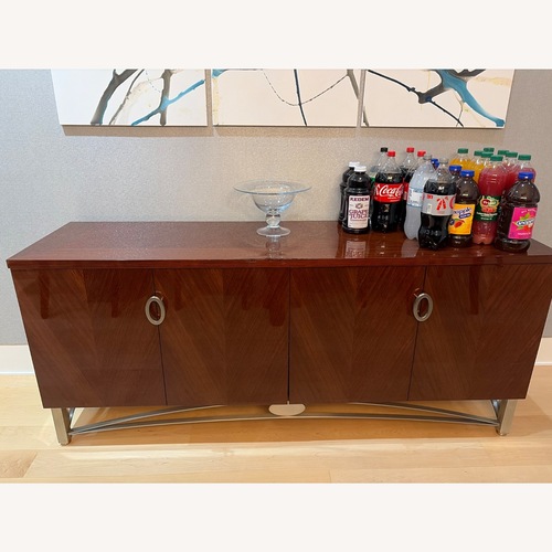 Used Dark Brown Wood Sideboard for sale on AptDeco