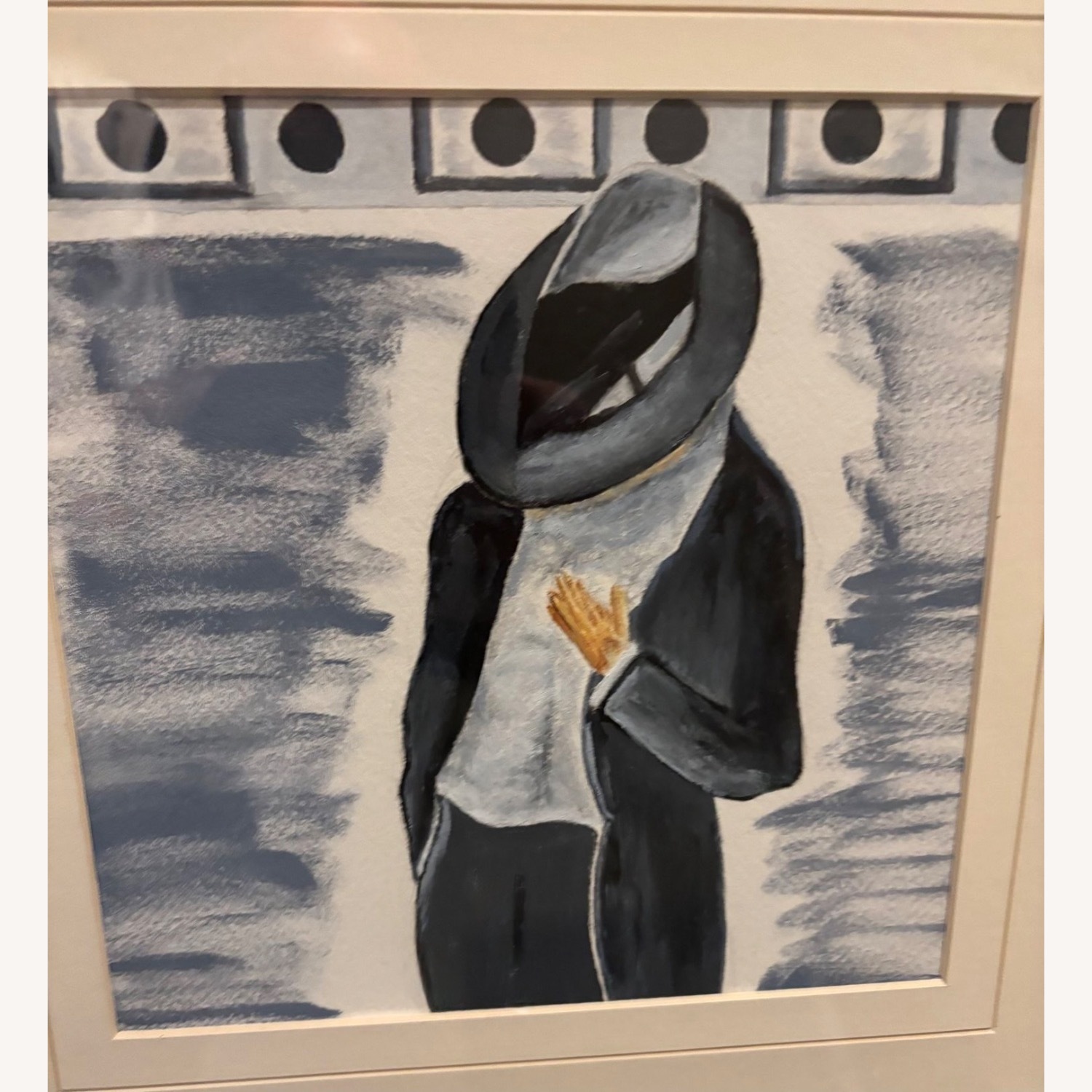 Man with Hat Pulled Down Wall Art - image-2