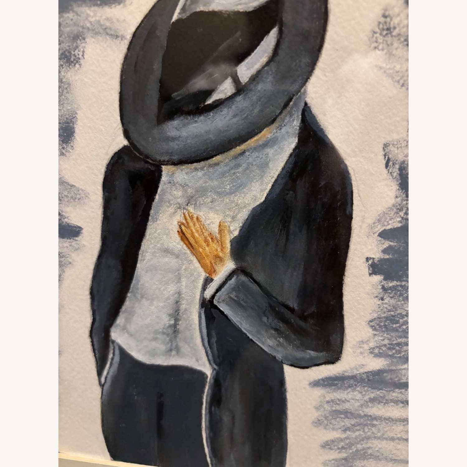 Man with Hat Pulled Down Wall Art - image-3