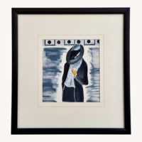 Man with Hat Pulled Down Wall Art