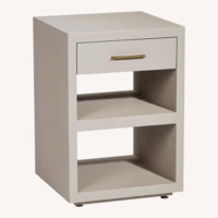Interlude Home Livia Natural Linen Nightstands