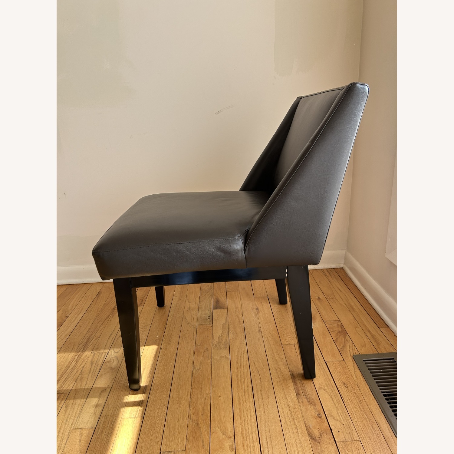 Dark Brown Leather Dining Chairs - image-5