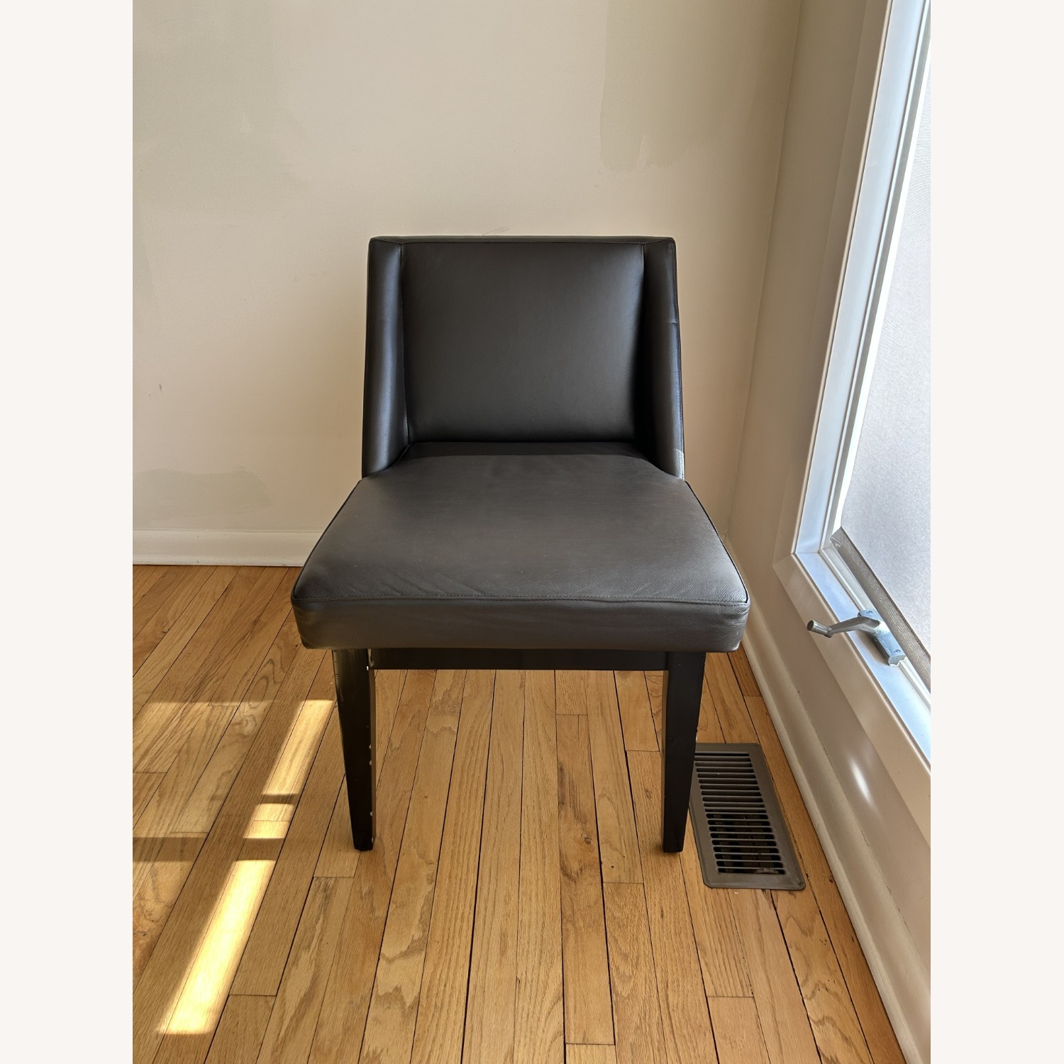 Dark Brown Leather Dining Chairs - image-4