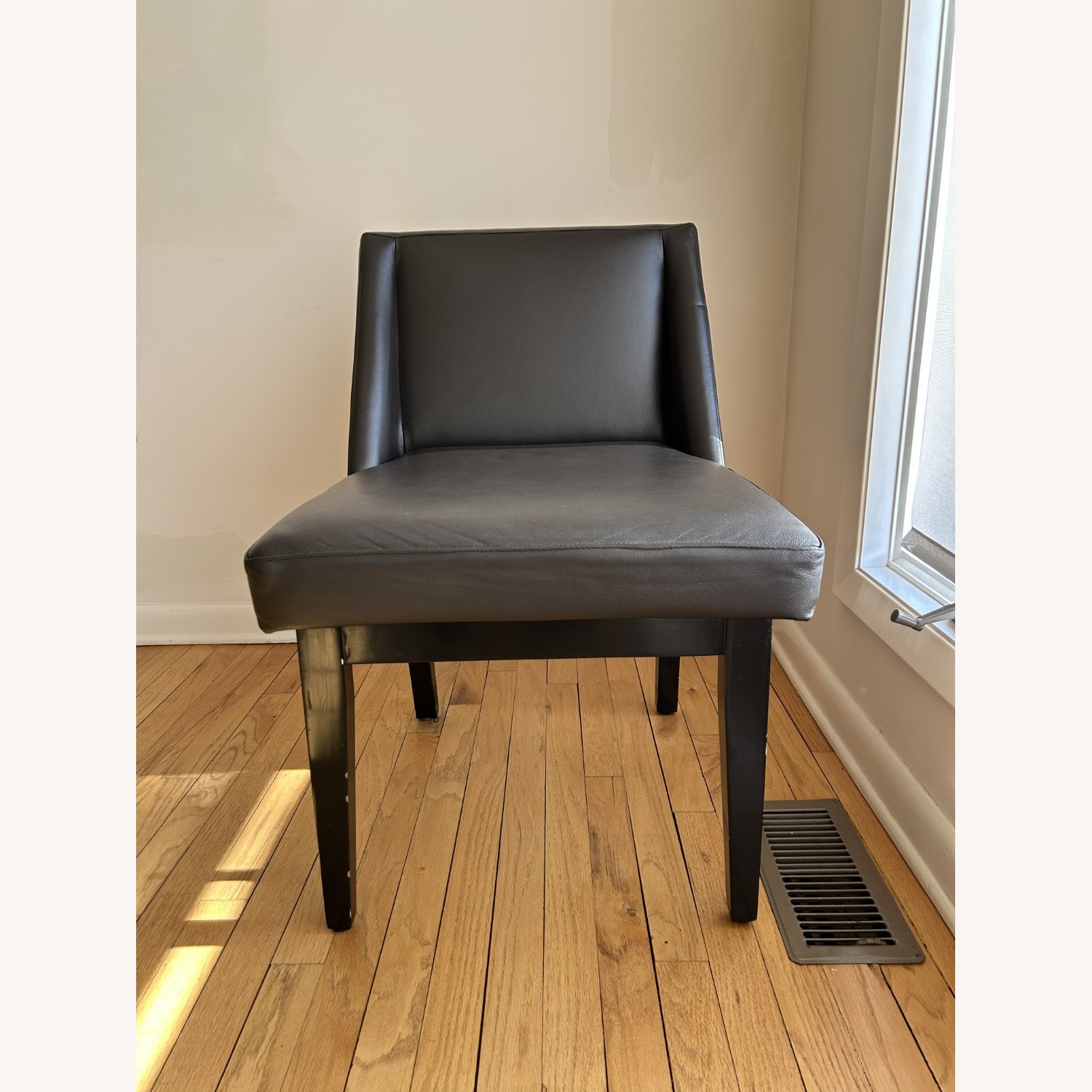 Dark Brown Leather Dining Chairs - image-3