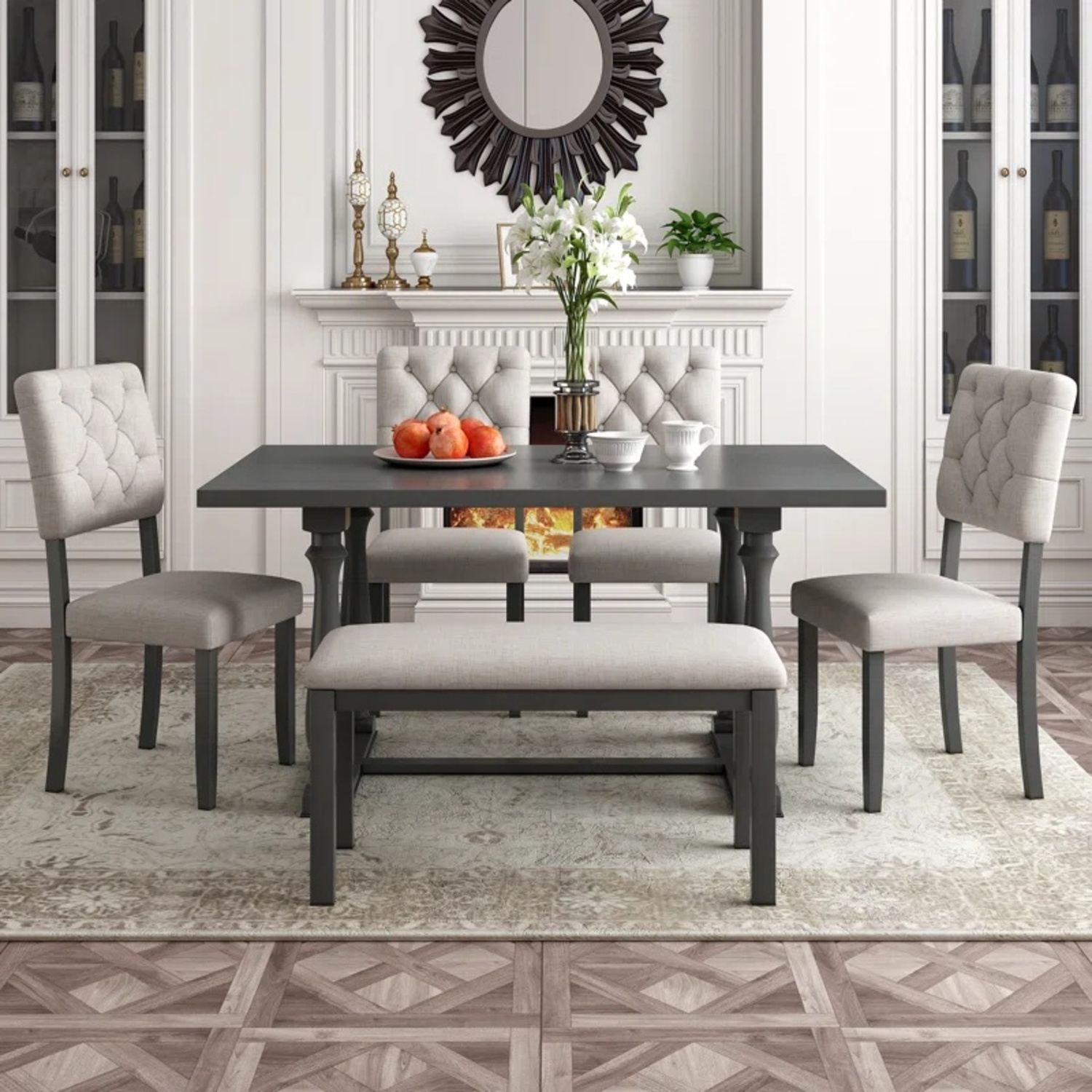 Wayfair Light Gray Wood Dining Sets - image-9